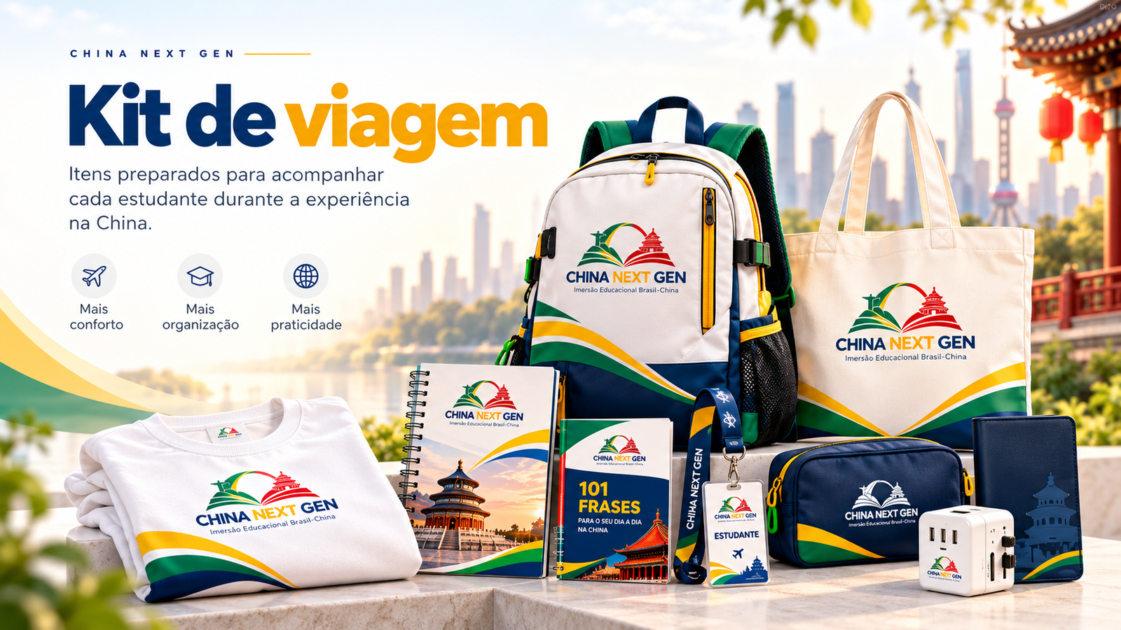 Kit de viagem CHINA NEXT GEN